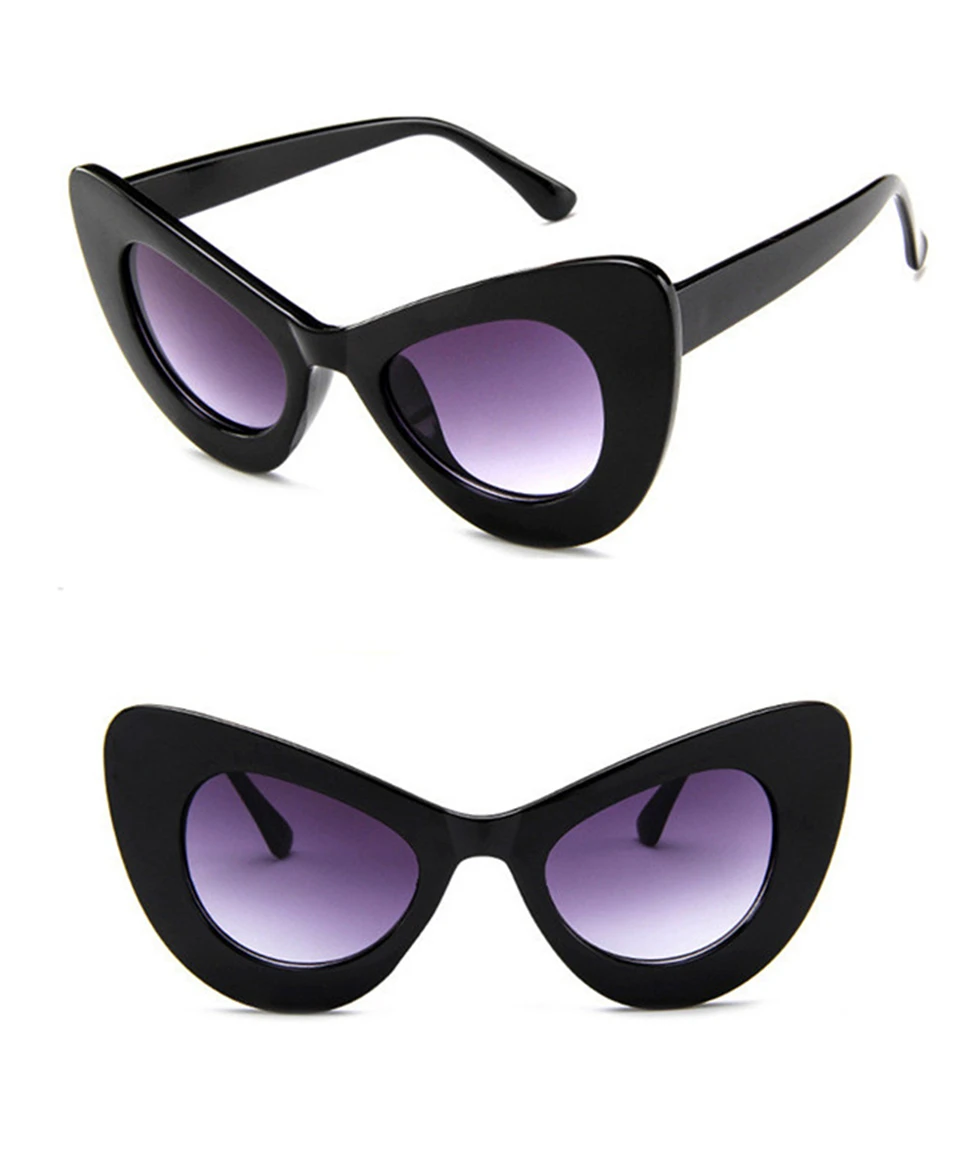 ALIKIAI NEW fashion Cat Eye Sunglasses lady old fashioned Sunglasses wide frame glasses designer sexy girl glasses oculos de sol UV400 (11)