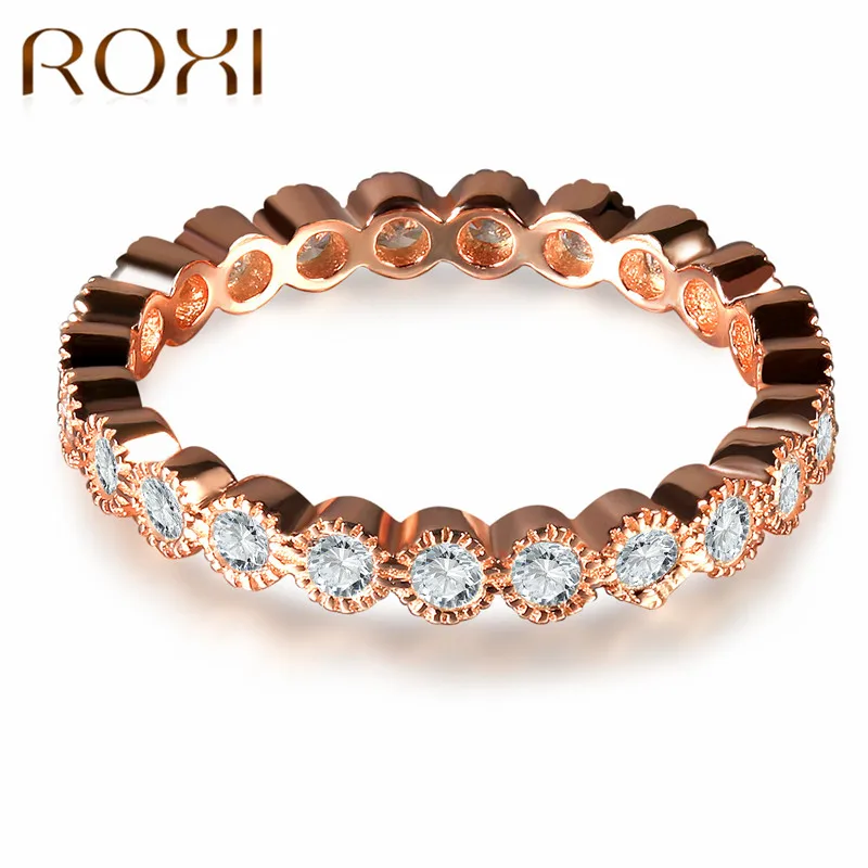 ROXI Crystals Engagement Rings for Women with AAA Cubic Zirconia Rose Gold Color Finger Wedding Ring Female Anel Jewelry bijoux
ROXI Crystals Engagement Rings for Women with AAA Cubic Zirconia Rose Gold Color Finger Wedding Ring Female Anel Jewelry bijoux