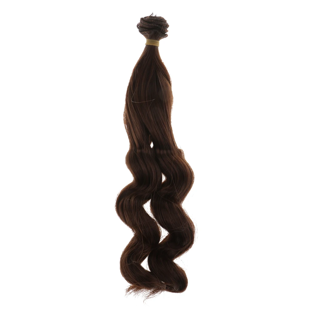 MagiDeal Lovely Handmade Heat Resistant Doll Curly Wig for 1/3 1/4 1/6 BJD Doll Making and Repair Supplies
