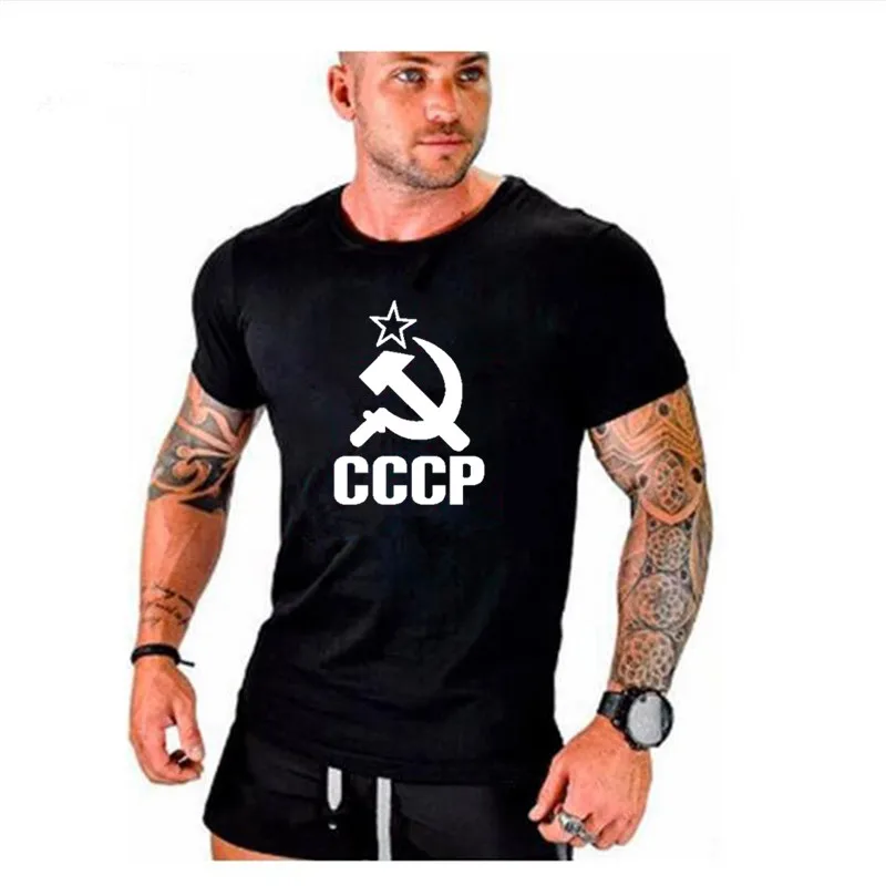 Summer CCCP Russian T Shirts Men USSR Soviet Union Man Short sleeve Tshirt Moscow Russia Mens Tees Cotton O Neck Tops Tee
Summer CCCP Russian T Shirts Men USSR Soviet Union Man Short sleeve Tshirt Moscow Russia Mens Tees Cotton O Neck Tops Tee