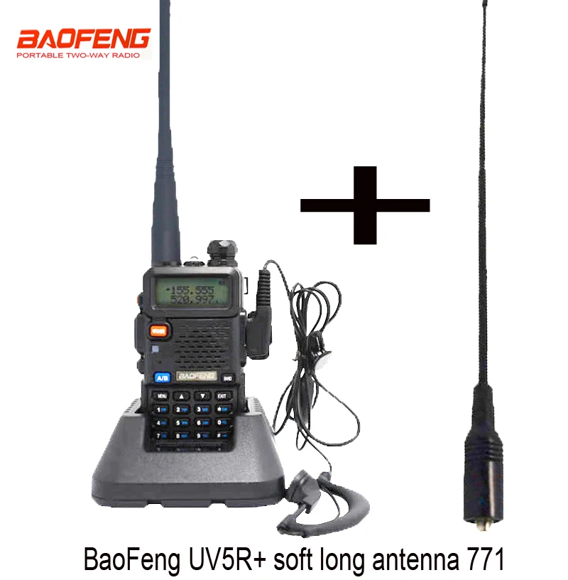 Portable Radio Baofeng UV-5R two way radio Walkie Talkie Dual band uv 5r with Dual Wide Band SMA-F Female Soft Antenna 771
Portable Radio Baofeng UV-5R two way radio Walkie Talkie Dual band uv 5r with Dual Wide Band SMA-F Female Soft Antenna 771