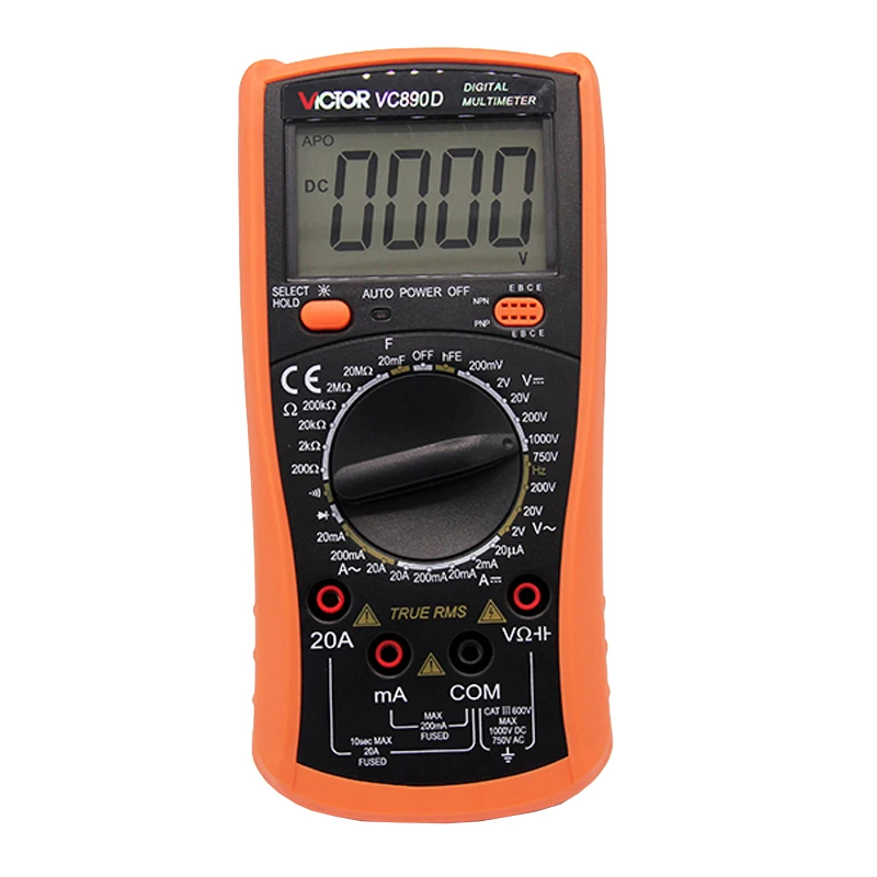 Digital Multimeter/VICI/VC9804A+ 3/4 Auto Range Temperature Test Streamline Design & Large LCD Display
Digital Multimeter/VICI/VC9804A+ 3/4 Auto Range Temperature Test Streamline Design & Large LCD Display