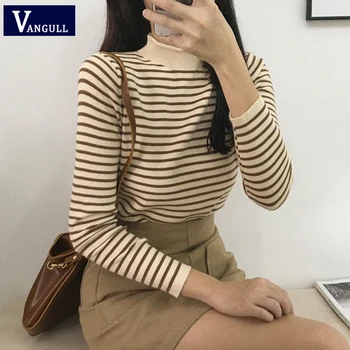 Vangull Women Striped Sweaters Fashion Autumn Female Long Sleeve Turtleneck Pullovers 2019 Spring New Style Slim Short Sweaters
Vangull Women Striped Sweaters Fashion Autumn Female Long Sleeve Turtleneck Pullovers 2019 Spring New Style Slim Short Sweaters