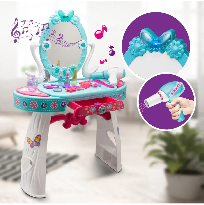 Girl toy Christmas gift Pretend play Light music make-up toy Annaelsa Princess Girl toys juguete Party Simulation Dressing Table
Girl toy Christmas gift Pretend play Light music make-up toy Annaelsa Princess Girl toys juguete Party Simulation Dressing Table