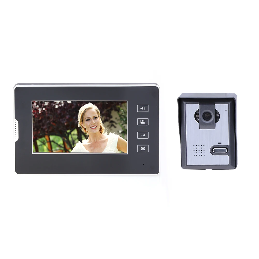 

7 Inch Colour TFT-LCD Monitor Video Door Phone Intercom System Door Release Unlock Doorbell Camera NG4S