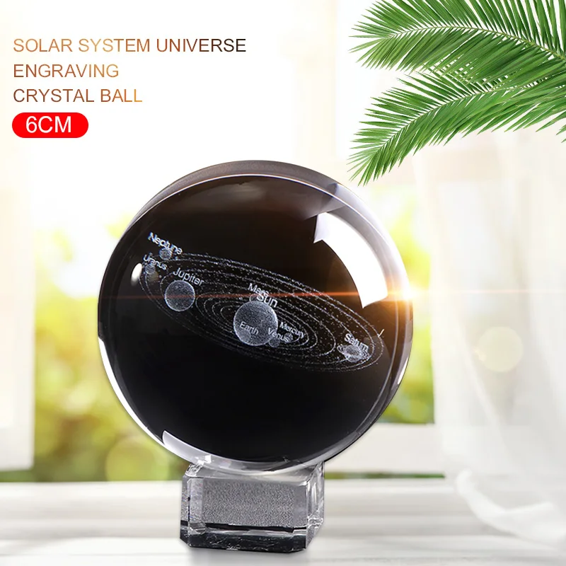 Quartz Ball Glass Ball Laser Engraved 3D Crystal Bal Solar System Ball Planets Model Creative Fashion Craft
Quartz Ball Glass Ball Laser Engraved 3D Crystal Bal Solar System Ball Planets Model Creative Fashion Craft