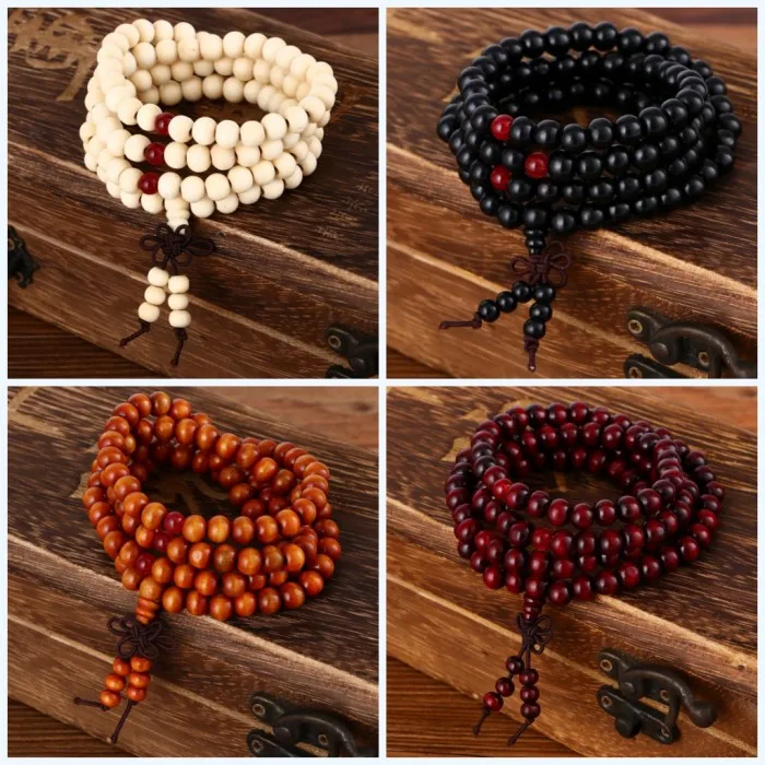 Pulseras 108 Perles 8mm Bois De Santal Naturel Bouddha Bouddha En Bois Pulseras 108 Perles 8mm Naturel Bois De Santal Bouddha Bouddha En Bois Prière Perle Mala Uni Hommes Bracelets Bracelets Bijoux Bijoux En Strand De