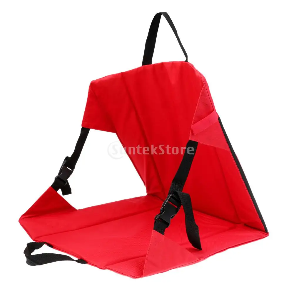 Folding Portable Padded Moisture-proof Chair Seat Cushion Back Support Pad for Stadium Bleacher Football Sports Camping Picnic