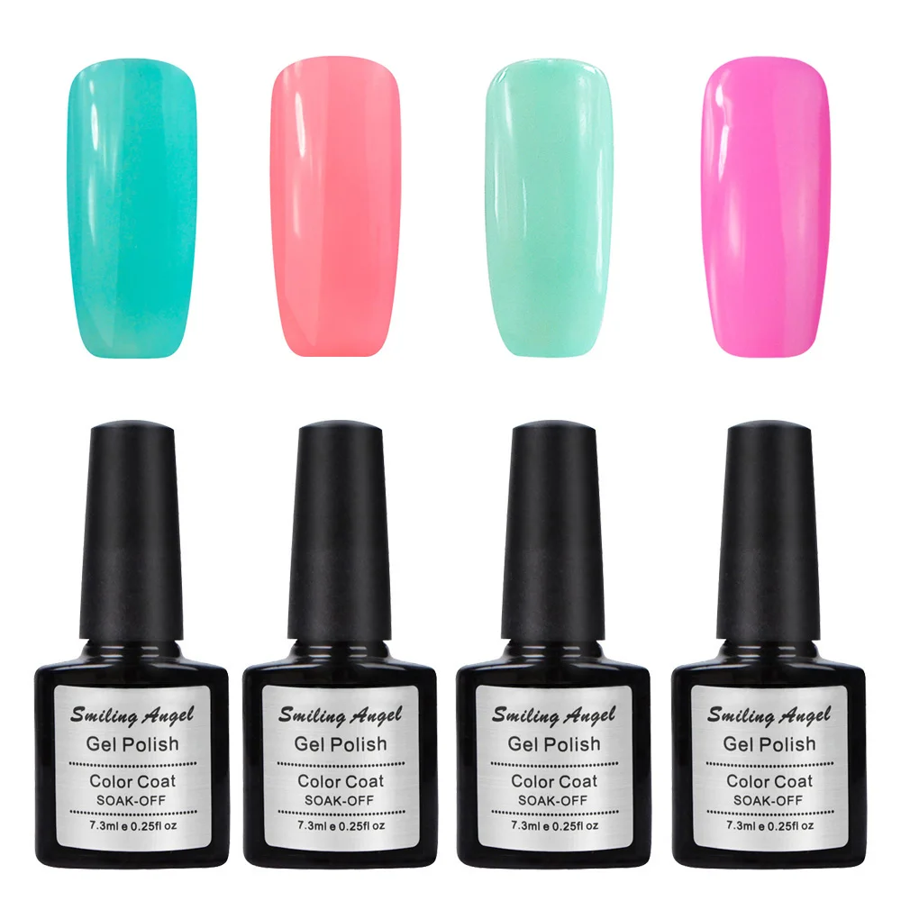 Smiling Angel 4pcs French Kit Color UV Lamp LED Soak Off Top Base Coat Nail Gel Polish Set Varnish Venis Semi Permanent Z107
Smiling Angel 4pcs French Kit Color UV Lamp LED Soak Off Top Base Coat Nail Gel Polish Set Varnish Venis Semi Permanent Z107