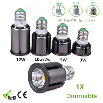 1pcs/lot Dimmable led Cob Spotlight E27 Gu10 4000K 3000K Warm White 3W 5W 7W 12W bulb replace Halogen lamp energy saving lamp
1pcs/lot Dimmable led Cob Spotlight E27 Gu10 4000K 3000K Warm White 3W 5W 7W 12W bulb replace Halogen lamp energy saving lamp
