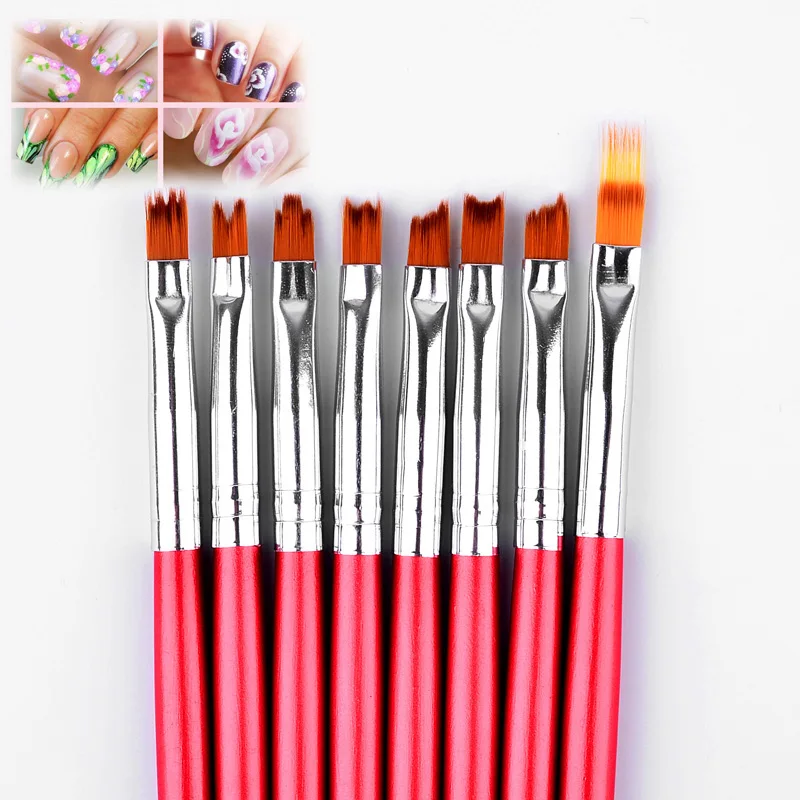 Nail Art Brush 8pcs/set Kit Gradient Red Wooden Handle Carving Flowers Shape UV Gel Polish Design Nail Drawing Painting Tools
Nail Art Brush 8pcs/set Kit Gradient Red Wooden Handle Carving Flowers Shape UV Gel Polish Design Nail Drawing Painting Tools