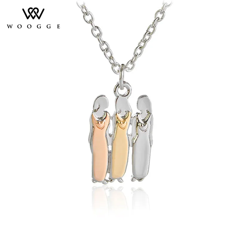 2018 Fashion Jewelry Silver Chain Three Sisters Necklace Family Mima & Oly Triplets 3 Best Friends Pendant Necklaces For Women
2018 Fashion Jewelry Silver Chain Three Sisters Necklace Family Mima & Oly Triplets 3 Best Friends Pendant Necklaces For Women
