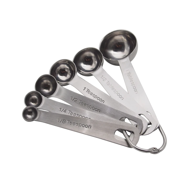 6 pcs stainless steel measuring spoon coffee measuring spoons Tea cuchara colher medidora 2019 New Arrival
6 pcs stainless steel measuring spoon coffee measuring spoons Tea cuchara colher medidora 2019 New Arrival