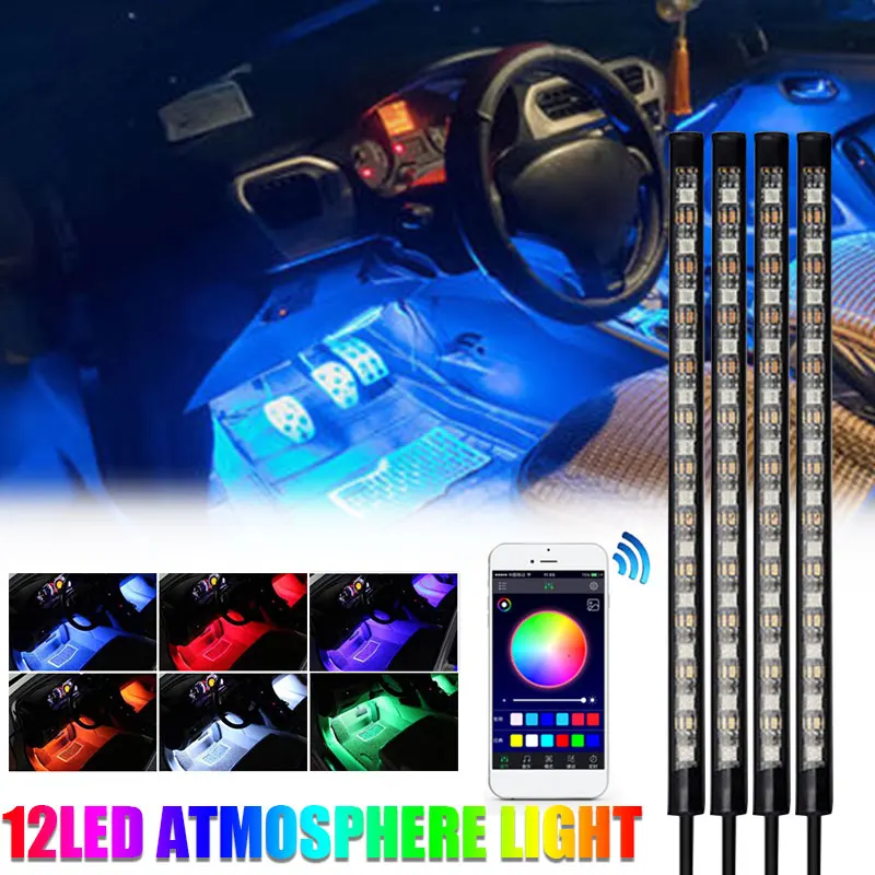 Vehemo 12 LED Car Interior Neon Neon LED Strip Music Atmosphere Lamp for APP Control Atmosphere Lamps for RGB
Vehemo 12 LED Car Interior Neon Neon LED Strip Music Atmosphere Lamp for APP Control Atmosphere Lamps for RGB