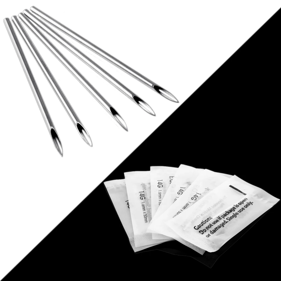 10pcs Professional Tri-Beveled Medical Grade Surgical Steel Body Piercings Needle Sterile Tattoo Needles 14G 16G 18G 20G Supply
10pcs Professional Tri-Beveled Medical Grade Surgical Steel Body Piercings Needle Sterile Tattoo Needles 14G 16G 18G 20G Supply