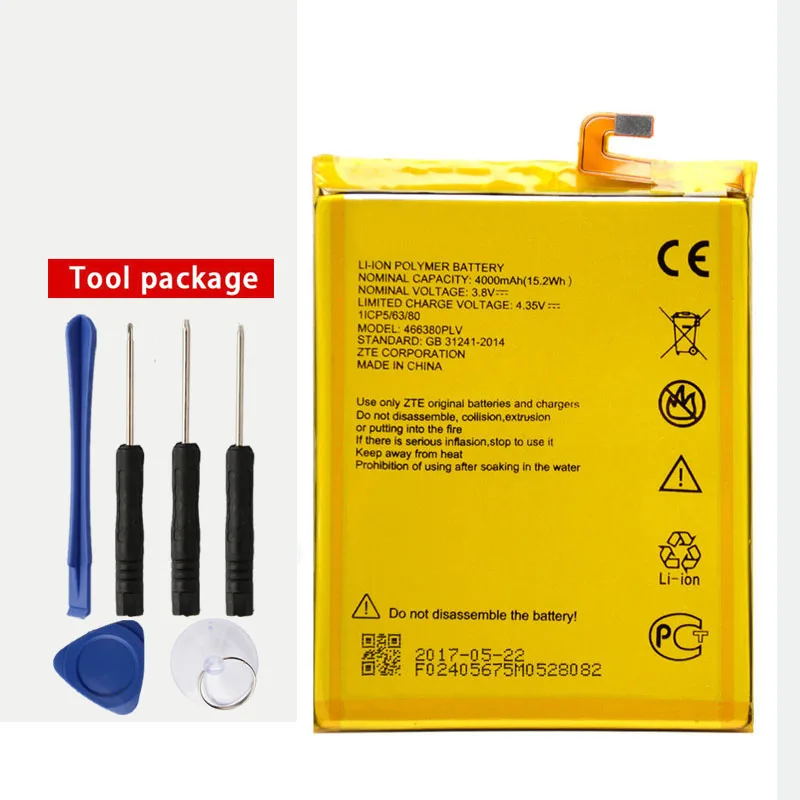 Origina High Capacity 466380PLV phone battery For ZTE Blade A610 A610C A610T BA610C BA610T 4000mAh + Tool
Origina High Capacity 466380PLV phone battery For ZTE Blade A610 A610C A610T BA610C BA610T 4000mAh + Tool
