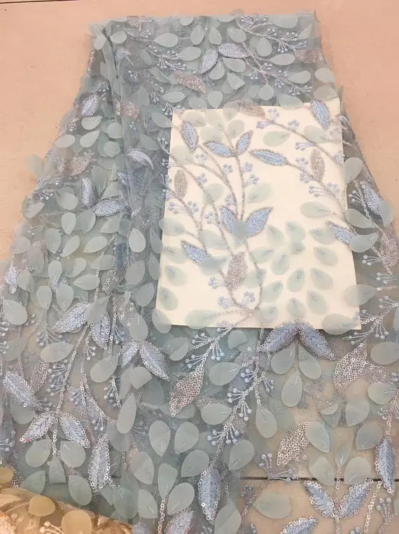 5 yards light blue heavy embroidered lace fabric with 3d flowers, peach pink lace fabric with 3d leaves, tulle lace
5 yards light blue heavy embroidered lace fabric with 3d flowers, peach pink lace fabric with 3d leaves, tulle lace