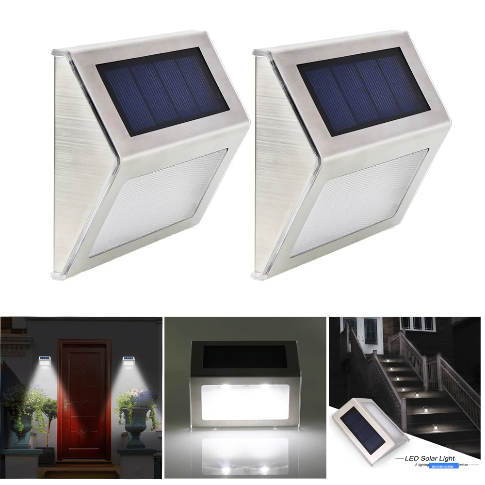 Solar Rechargeable Led Solar Light Waterproof Outdoor Garden Stairs Wall Lamp Light Night Security White Light
Solar Rechargeable Led Solar Light Waterproof Outdoor Garden Stairs Wall Lamp Light Night Security White Light