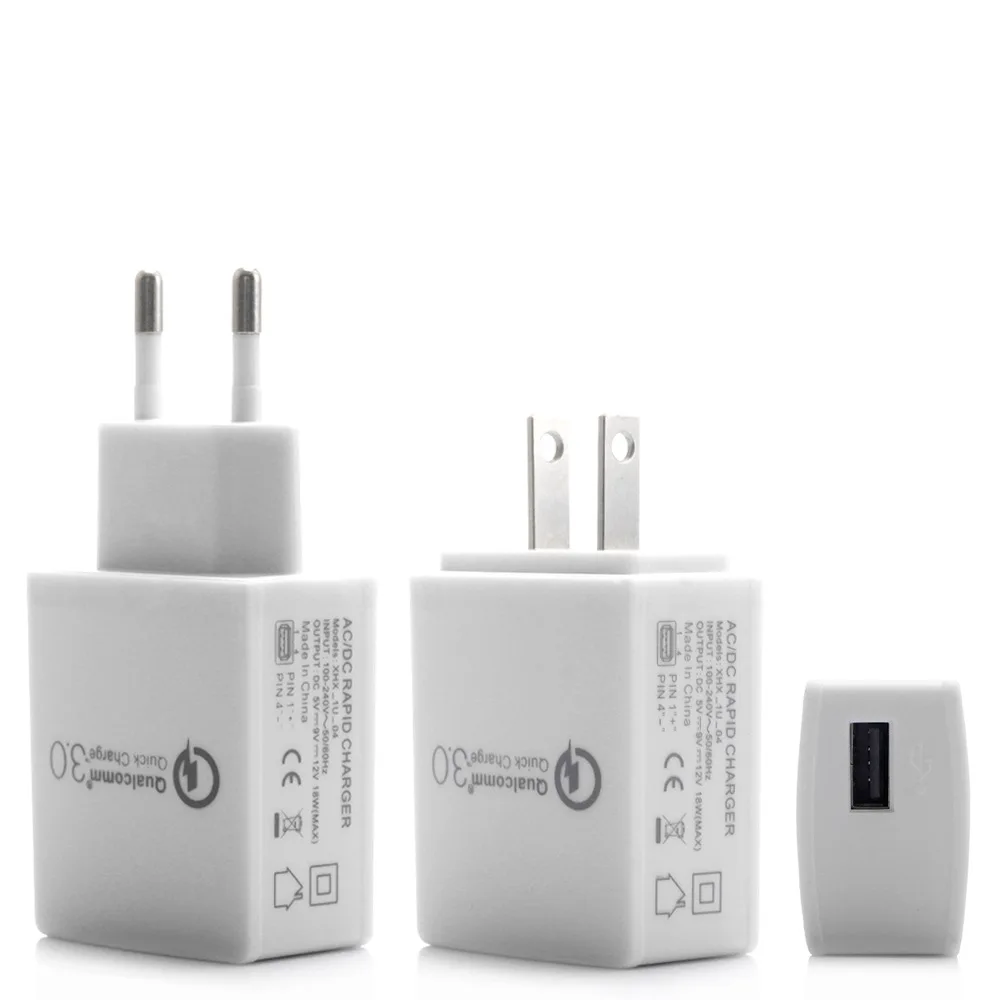 QCquick charge 3.0 single USB phone flash charger for samsung huawei xiaomi universal travel charger European and American
QCquick charge 3.0 single USB phone flash charger for samsung huawei xiaomi universal travel charger European and American