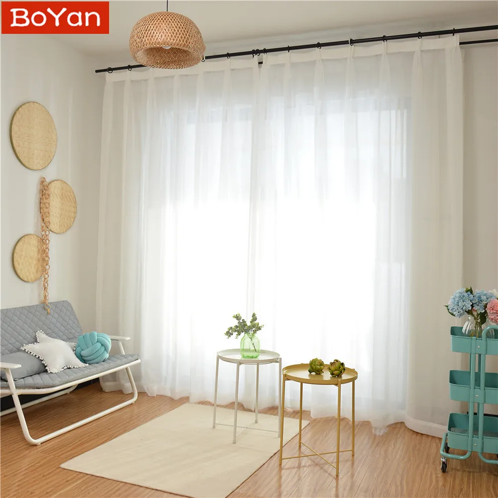 Latest Cheap 4 Colors White Window Curtains Tulle for the Living Room Soild Sheer Draps Balcony Decor Cortinas on Window
Latest Cheap 4 Colors White Window Curtains Tulle for the Living Room Soild Sheer Draps Balcony Decor Cortinas on Window