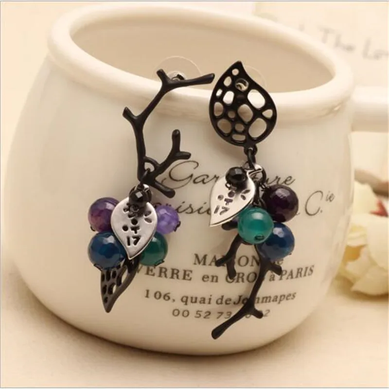New Sweet Women Long Asymmetric Earrings Personatity Leaf and Branch Earring Elegant Hot Crystal Stud Earring Fashion Jewelry
New Sweet Women Long Asymmetric Earrings Personatity Leaf and Branch Earring Elegant Hot Crystal Stud Earring Fashion Jewelry