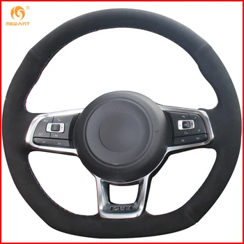 MEWANT DIY Car Steering Wheel Cover Black Suede for Volkswagen VW Golf 7 GTI Golf R MK7 VW Polo GTI Scirocco 2015 2016 Interior
MEWANT DIY Car Steering Wheel Cover Black Suede for Volkswagen VW Golf 7 GTI Golf R MK7 VW Polo GTI Scirocco 2015 2016 Interior