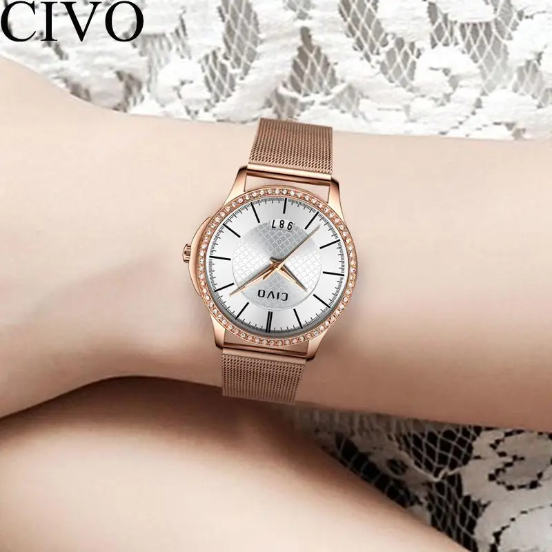 CIVO Teenager Style Designed Womens Watch Waterproof Mesh Steel Watches Calendar Exquisite Girl Clock High Quality Casual Watch
CIVO Teenager Style Designed Womens Watch Waterproof Mesh Steel Watches Calendar Exquisite Girl Clock High Quality Casual Watch