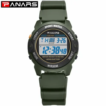 PANARS 2019 Sports Kids Watch WR50M Waterproof Children's Wristwatch Army Green Alarm Clock Multi-function Watches for Boys 8135
PANARS 2019 Sports Kids Watch WR50M Waterproof Children's Wristwatch Army Green Alarm Clock Multi-function Watches for Boys 8135