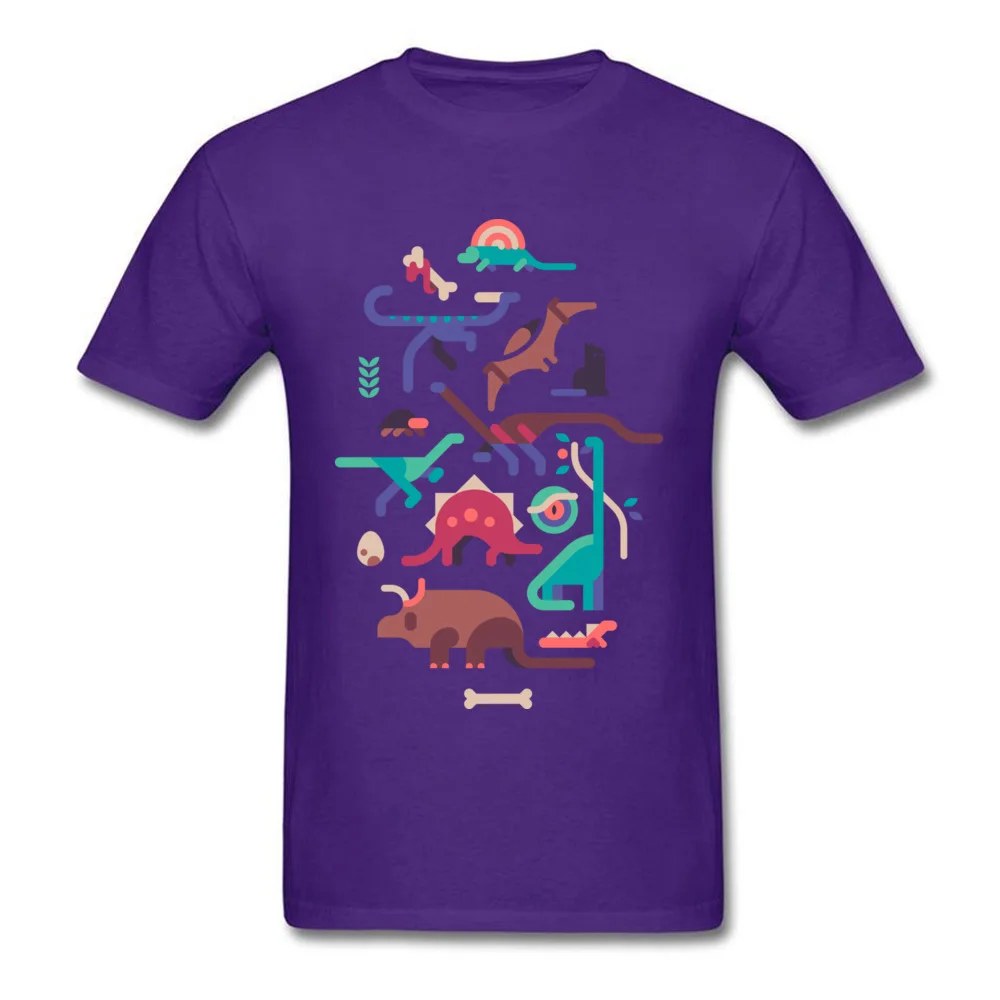 Dinos and a cat_purple