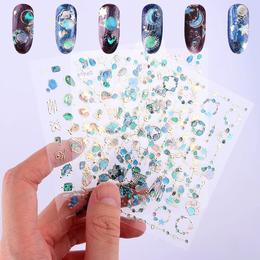 1pcs Embossed Glitter 3D Nail Sticker Galaxy Geometry Design Shiny Gold Sliders For Nail Decals Manicure Decor Adhesive Tips 
1pcs Embossed Glitter 3D Nail Sticker Galaxy Geometry Design Shiny Gold Sliders For Nail Decals Manicure Decor Adhesive Tips