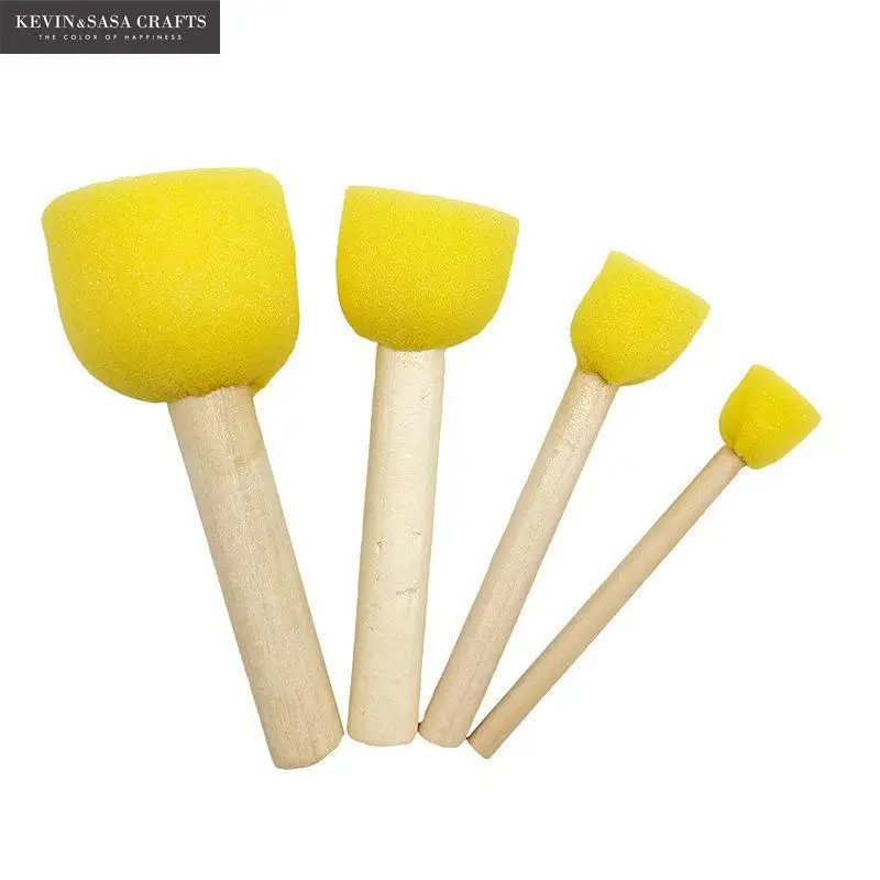 (4Pcs/Sell) New Sponge Brush For Kids Painting Watercolor Brush Art Supplies Brush Set Wooden Body Sponge Hair 4 Size Oil Paint
(4Pcs/Sell) New Sponge Brush For Kids Painting Watercolor Brush Art Supplies Brush Set Wooden Body Sponge Hair 4 Size Oil Paint