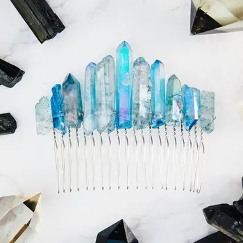 Crystal Crown Ocean Blue Green Opal Angel Aura Quartz Silver Comb Bridal Mermaid Hair Accessories
Crystal Crown Ocean Blue Green Opal Angel Aura Quartz Silver Comb Bridal Mermaid Hair Accessories