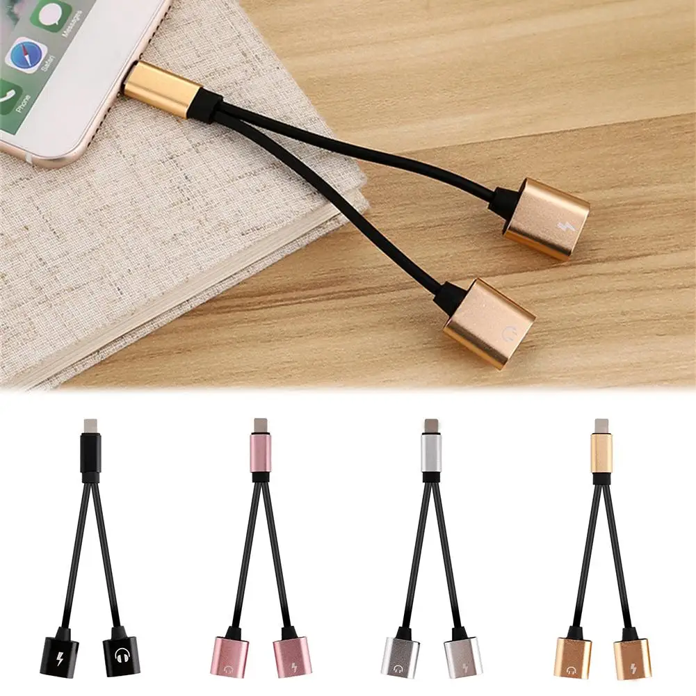 2 In 1 Headphone Adapter For Iphone7/X/8/8Plus Dual USB Headphone Adapter Cable Splitter Cable
2 In 1 Headphone Adapter For Iphone7/X/8/8Plus Dual USB Headphone Adapter Cable Splitter Cable