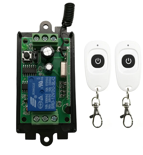 xuanlongyuan DC12V 1 CH 1CH RF Wireless Remote Control Switch System,Transmitter + Receiver With One Button/Garage Doors/ lamp
xuanlongyuan DC12V 1 CH 1CH RF Wireless Remote Control Switch System,Transmitter + Receiver With One Button/Garage Doors/ lamp