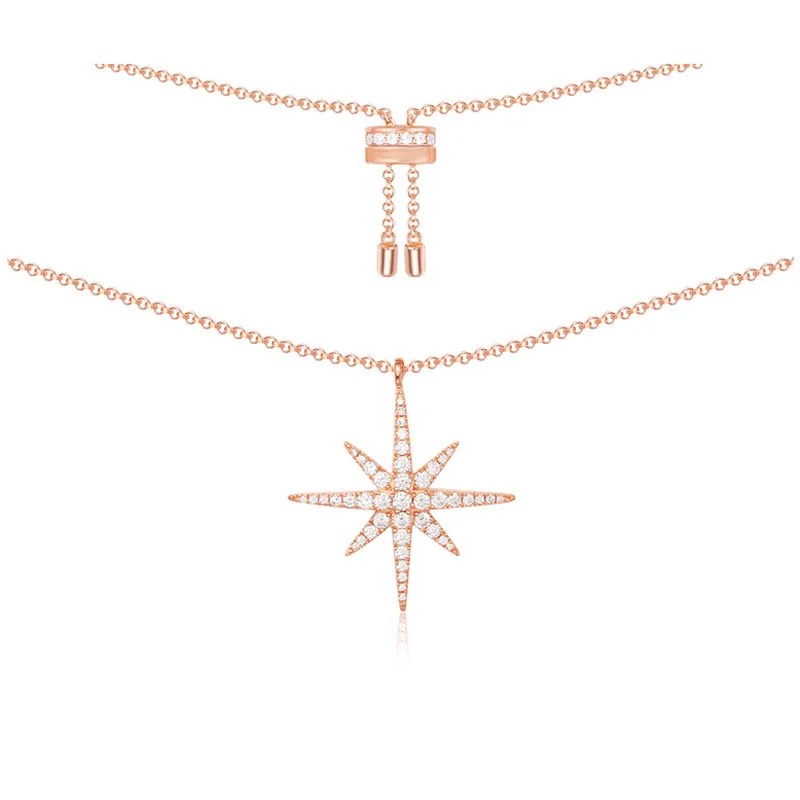 SLJELY Fashion 925 Sterling Silver Rose Gold Color Zirconia Pink Star Meteorites Pendant Necklace Women Monaco Classic Jewelry
SLJELY Fashion 925 Sterling Silver Rose Gold Color Zirconia Pink Star Meteorites Pendant Necklace Women Monaco Classic Jewelry