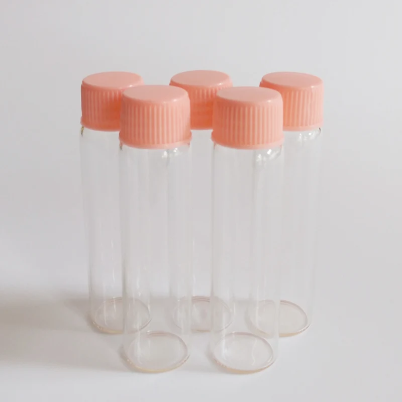 6ml empty Cute Pink lid Glass Jar 16*60mm Clear Screw cap glass vial Small Home decorative Storage glass bottles 50pcs/lot
6ml empty Cute Pink lid Glass Jar 16*60mm Clear Screw cap glass vial Small Home decorative Storage glass bottles 50pcs/lot