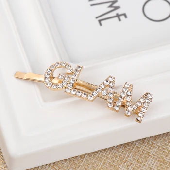 2019 Women Girls Fashion Crystal Hairpin Shiny Rhinestones GLAM DRIPPIN Letters Hair Clips Hair Accessories
2019 Women Girls Fashion Crystal Hairpin Shiny Rhinestones GLAM DRIPPIN Letters Hair Clips Hair Accessories