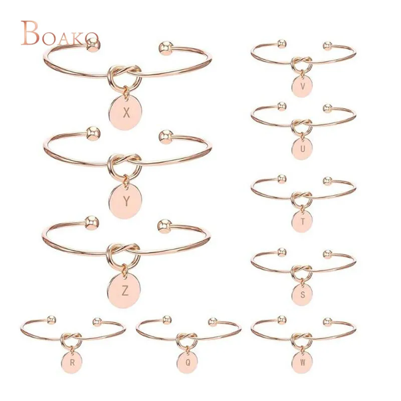 2018 Women Bracelets 26 Letter Pendant Heart Knot Bracelets Bangle Fashion Alloy Rose Gold Color Chain Link Bracelet Jewelry Z4
2018 Women Bracelets 26 Letter Pendant Heart Knot Bracelets Bangle Fashion Alloy Rose Gold Color Chain Link Bracelet Jewelry Z4