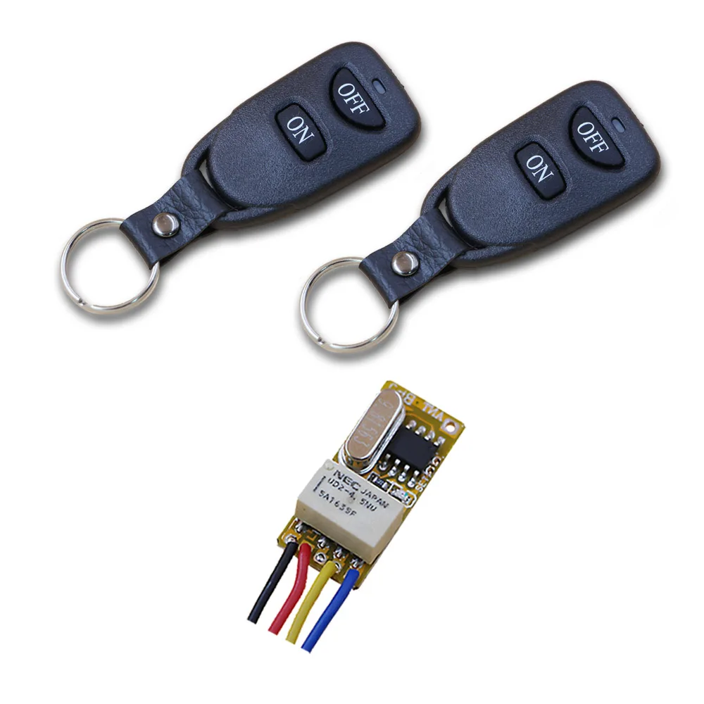 Mini Size DC3.5V-12V Wireless Remote Control Switch Relay (NO COM NC) LED Remote Switch Micro Receiver Controller System
Mini Size DC3.5V-12V Wireless Remote Control Switch Relay (NO COM NC) LED Remote Switch Micro Receiver Controller System