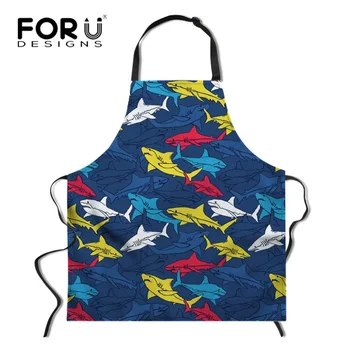 FORUDESIGNS Personalited Animal Shark Print Cooking Apron Anti-oil Apron Kitchen Cooking Waist Bib Creative Men Women Apron BBQ
FORUDESIGNS Personalited Animal Shark Print Cooking Apron Anti-oil Apron Kitchen Cooking Waist Bib Creative Men Women Apron BBQ