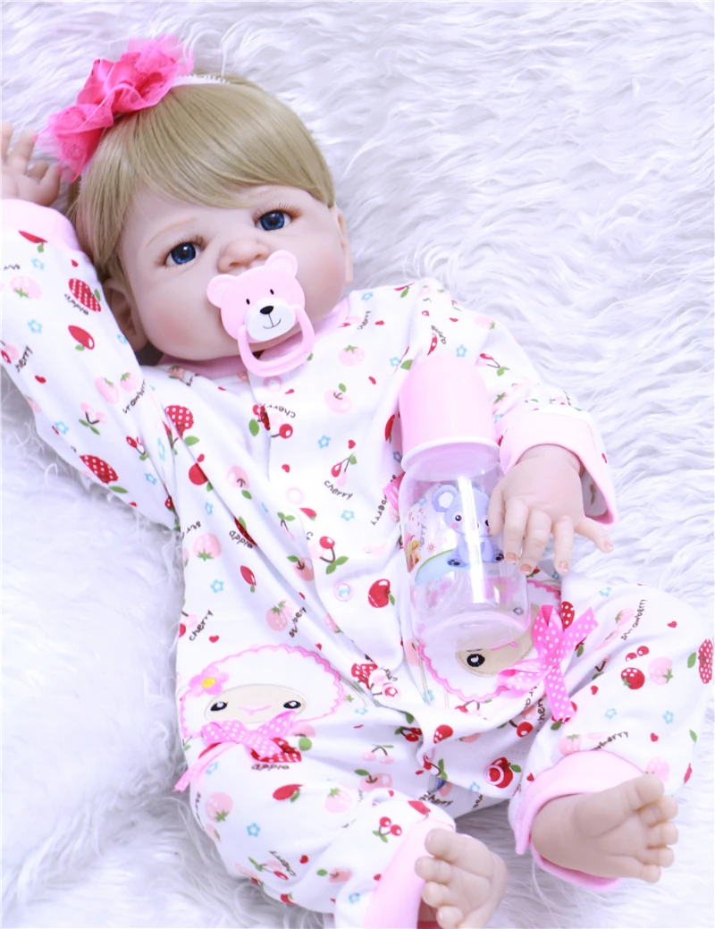 22 &quotreborn Baby Doll кукла принцесса для девочек всего тела Мягкий силикон младенцы