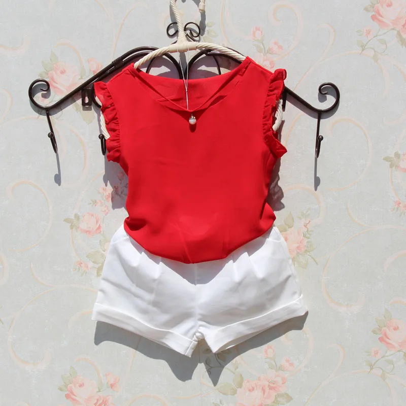 Summer Children 2018 Cool Chiffon Sleeveless Blouse Fungus Pearls Design Shirts for Girls Casual Teenage School Blouses and Tops
Summer Children 2018 Cool Chiffon Sleeveless Blouse Fungus Pearls Design Shirts for Girls Casual Teenage School Blouses and Tops