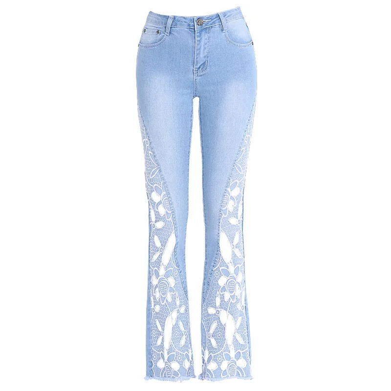 FERZIGE Brand 2019 Beautiful Hollow Out Embroidery Flare Pants Female Streetwear Skinny High Waist Jeans Women Blue Plus Size 36
FERZIGE Brand 2019 Beautiful Hollow Out Embroidery Flare Pants Female Streetwear Skinny High Waist Jeans Women Blue Plus Size 36