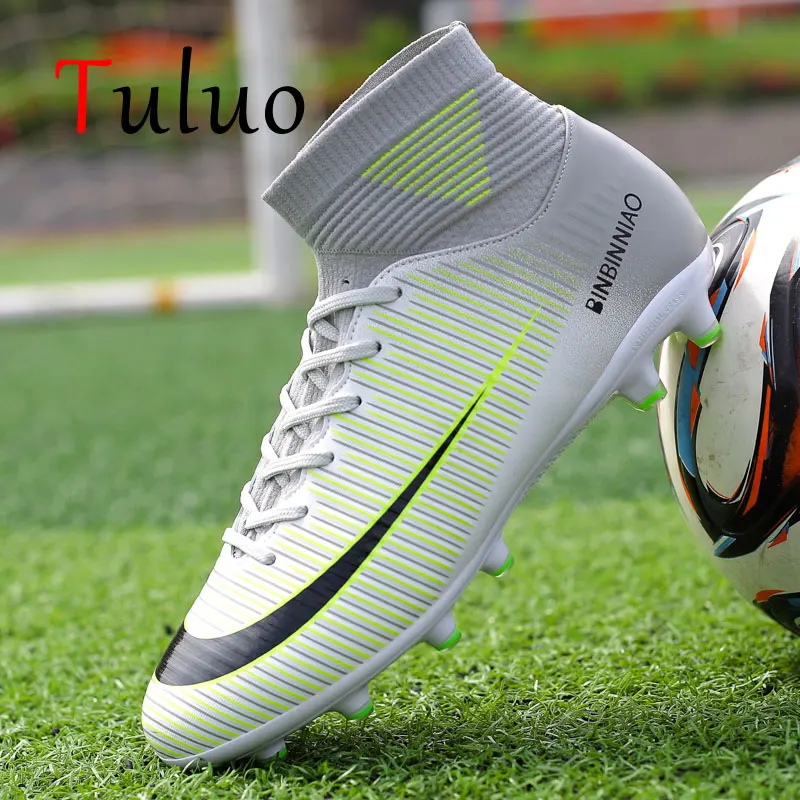 TULUO Professional Men Women Soccer Shoes Summer Breathable High Top Football Boots Cleats Turf Superfly Futsal Man Sneakers
TULUO Professional Men Women Soccer Shoes Summer Breathable High Top Football Boots Cleats Turf Superfly Futsal Man Sneakers