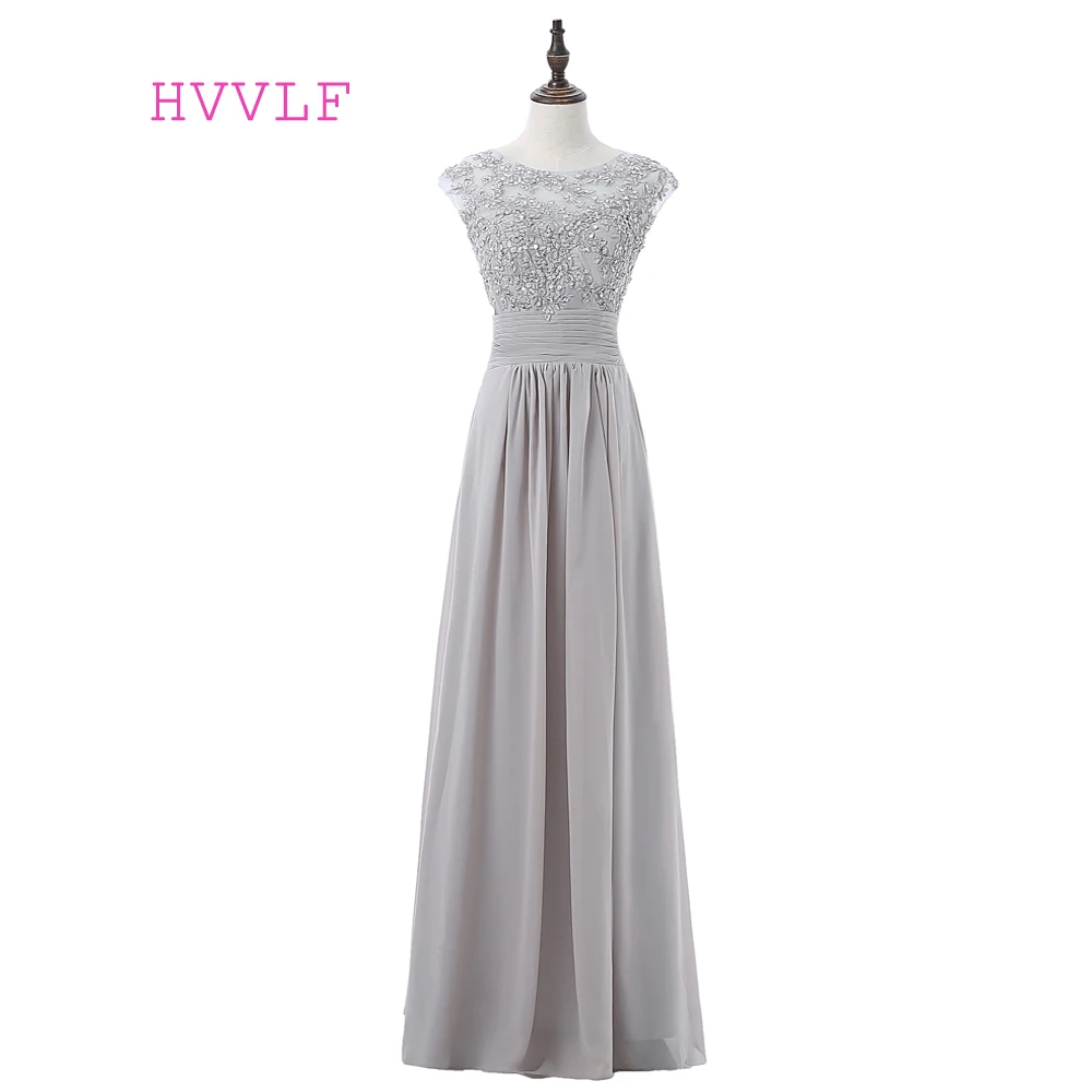 Silver Evening Dresses 2019 A-line Cap Sleeves Chiffon Appliques Lace Beaded Women Long Evening Gown Prom Dresses Robe De Soiree
Silver Evening Dresses 2019 A-line Cap Sleeves Chiffon Appliques Lace Beaded Women Long Evening Gown Prom Dresses Robe De Soiree
