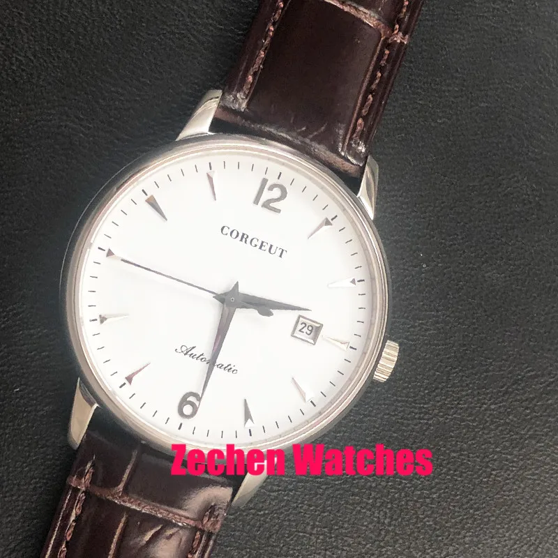 40m watch Black Dial Automatic Movement Men's Wrist Watch top brand corgeut Leather Strap
40m watch Black Dial Automatic Movement Men's Wrist Watch top brand corgeut Leather Strap