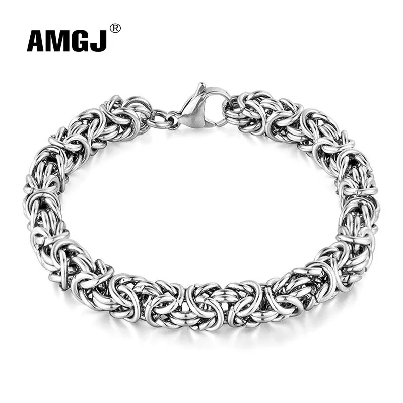 Amgj Stainless Steel Twisted Chain Bracelets for Men Punk Rock Handmade Strand Charm Cuff Bracelet Fashion Jewelry
Amgj Stainless Steel Twisted Chain Bracelets for Men Punk Rock Handmade Strand Charm Cuff Bracelet Fashion Jewelry