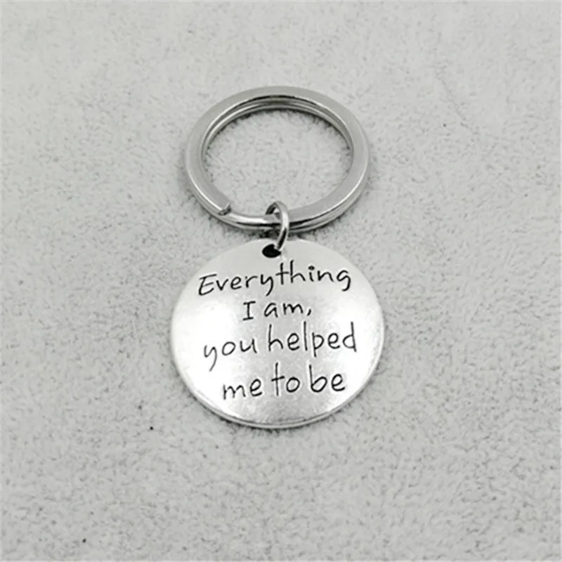 1 Pcs Trendy Silver Color Alloy Everything I am, you helped me to be Thanksgiving Day KeyChain Teacher Gift Jewelry
1 Pcs Trendy Silver Color Alloy Everything I am, you helped me to be Thanksgiving Day KeyChain Teacher Gift Jewelry