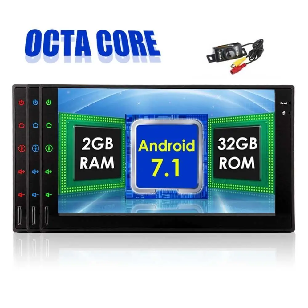Android 7.1 Car Stereo 7'' 2Din Head Unit Octa Core GPS Navigation Auto Audio Radio 1080P Video Player WiFi BT AM/FM+Rear Camera
Android 7.1 Car Stereo 7'' 2Din Head Unit Octa Core GPS Navigation Auto Audio Radio 1080P Video Player WiFi BT AM/FM+Rear Camera