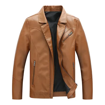 Locomotive of new fund of 2020 autumn winters is men's leather zipper jacket lapel tide model
Locomotive of new fund of 2020 autumn winters is men's leather zipper jacket lapel tide model
